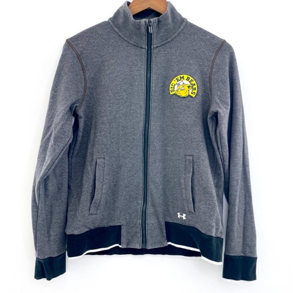 Baylor Bears Sic 'em Bears Under Armour Threadborne Gray Jacket Women's Medium - Picture 1 of 9